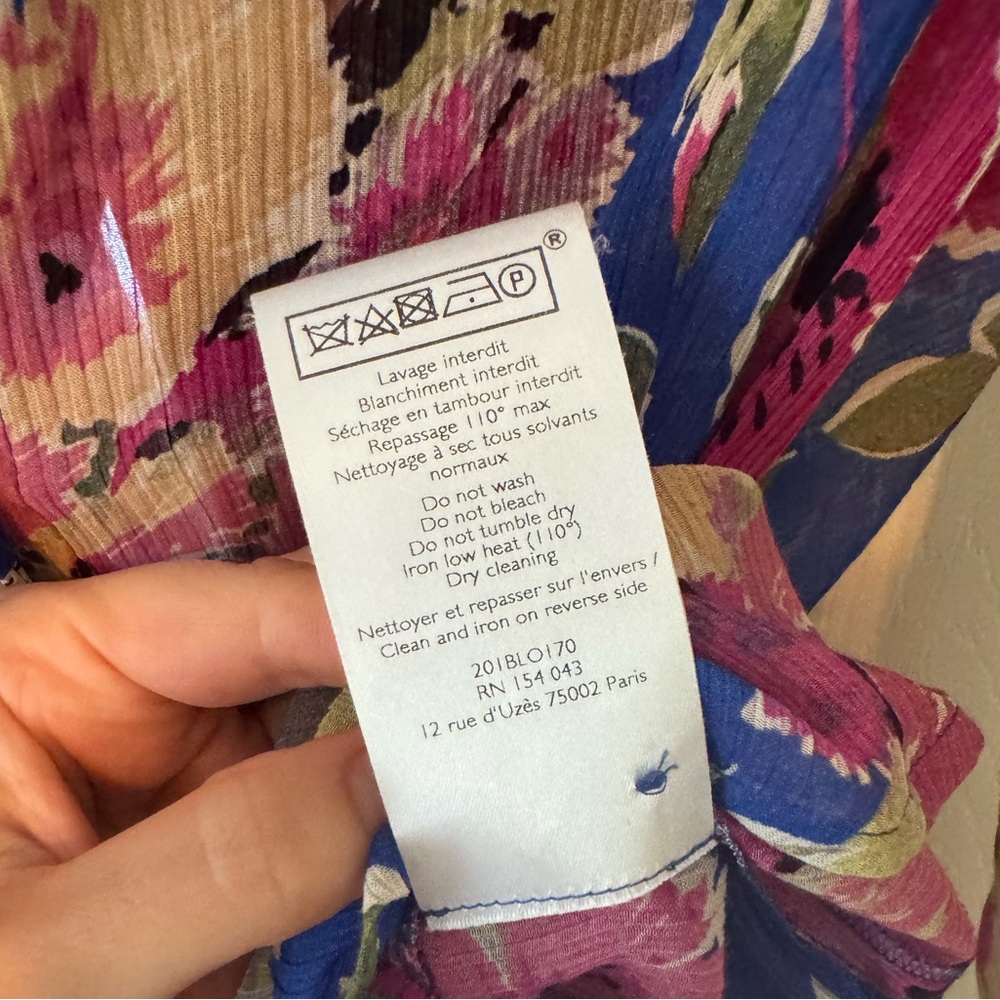 SÉZANE Chemise Ann floral blouse. Size 34 (US 2) - Picture 4 of 8